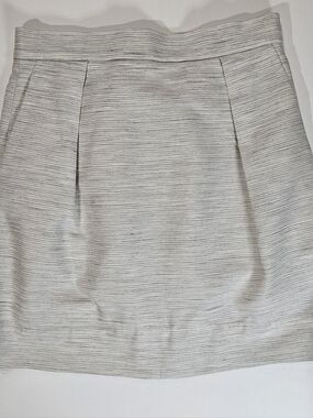 Gap Mini Skirt Womens Size 2 Light Grey Heathered Pleated Minimalist Streetwear‎